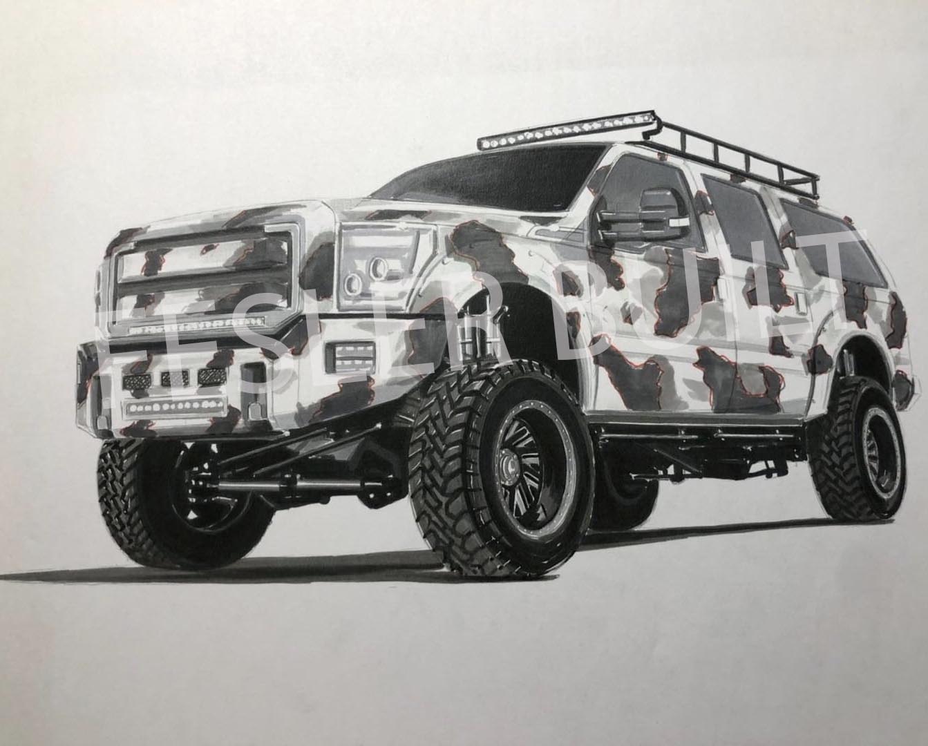 FESLER USA 2000 FORD EXCURSION PRINT