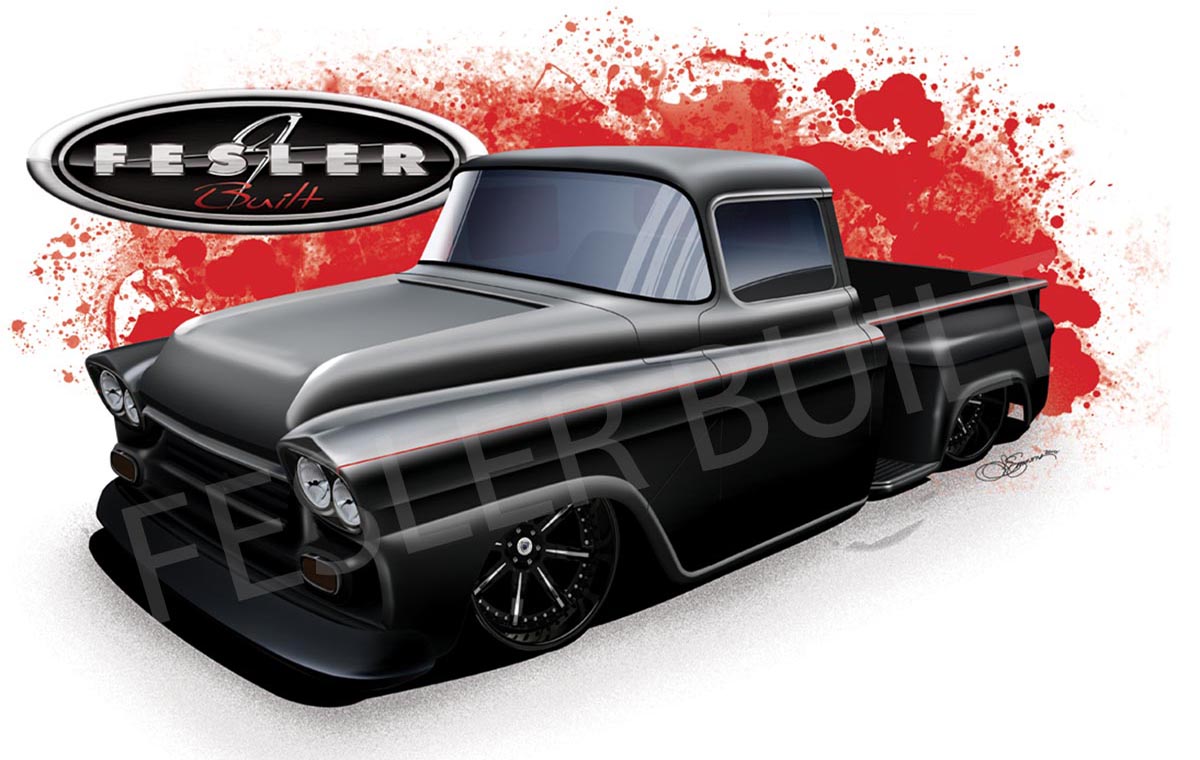 FESLER USA 1958 CHEVY TRUCK PRINT