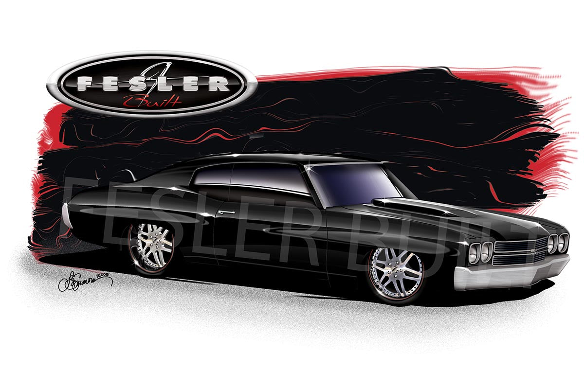 FESLER USA 1970 CHEVY CHEVELLE BLK PRINT