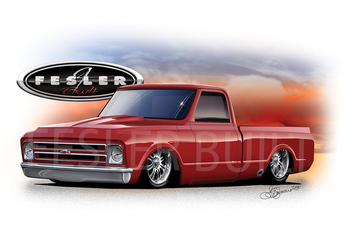 FESLER USA 1967 CHEVY C-10 PRINT