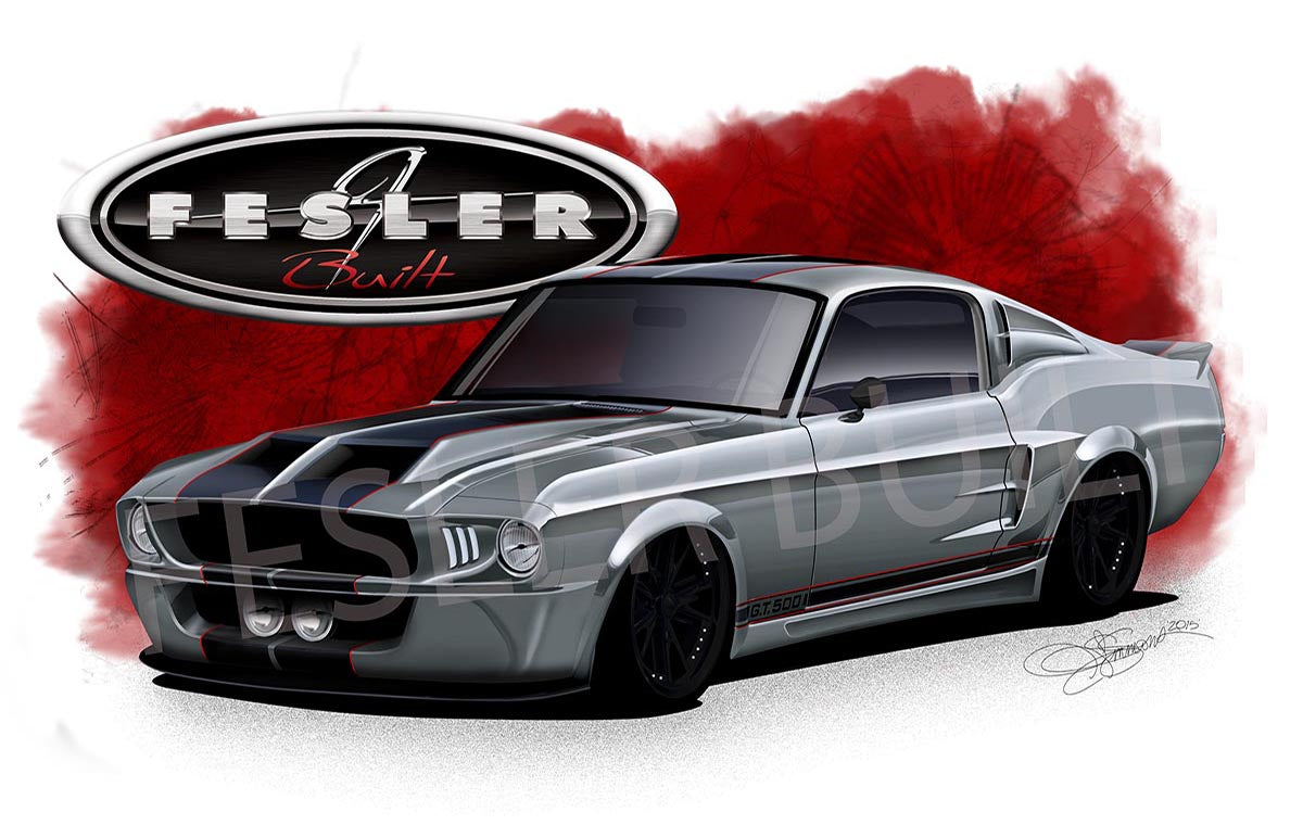 FESLER USA 1967 FORD MUSTANG PRINT