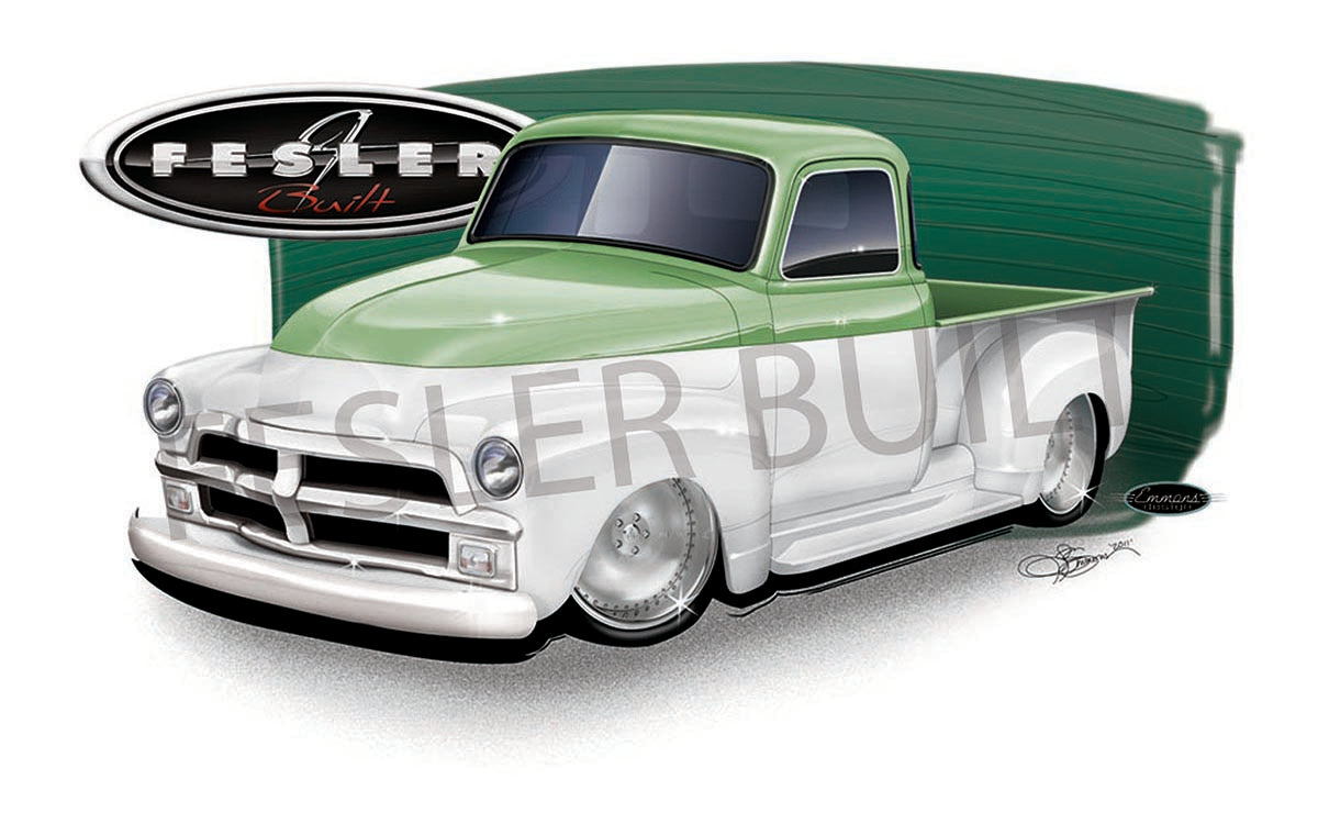 FESLER USA 1954 CHEVY TRUCK PRINT