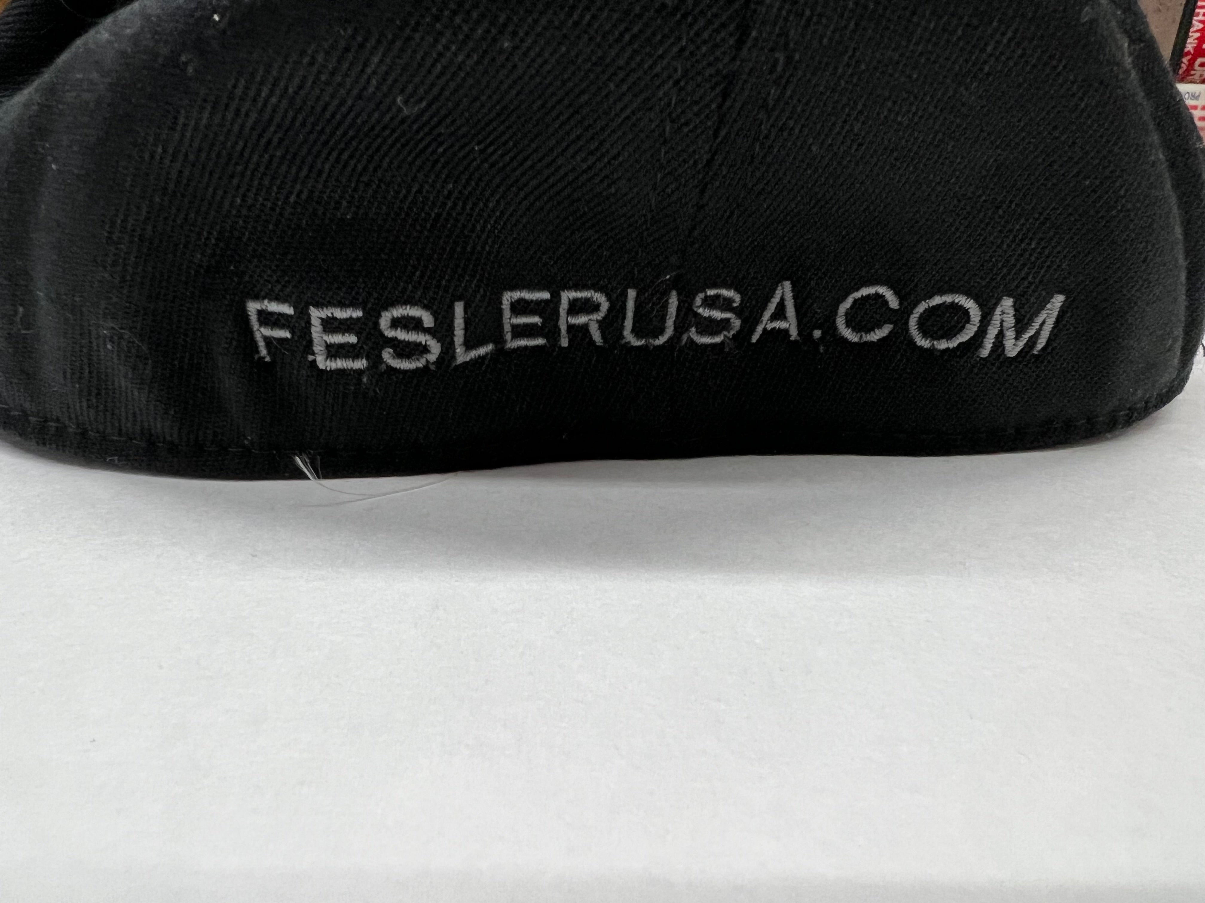 FESLER USA FLEXFIT 210 FITTED BLACK HAT