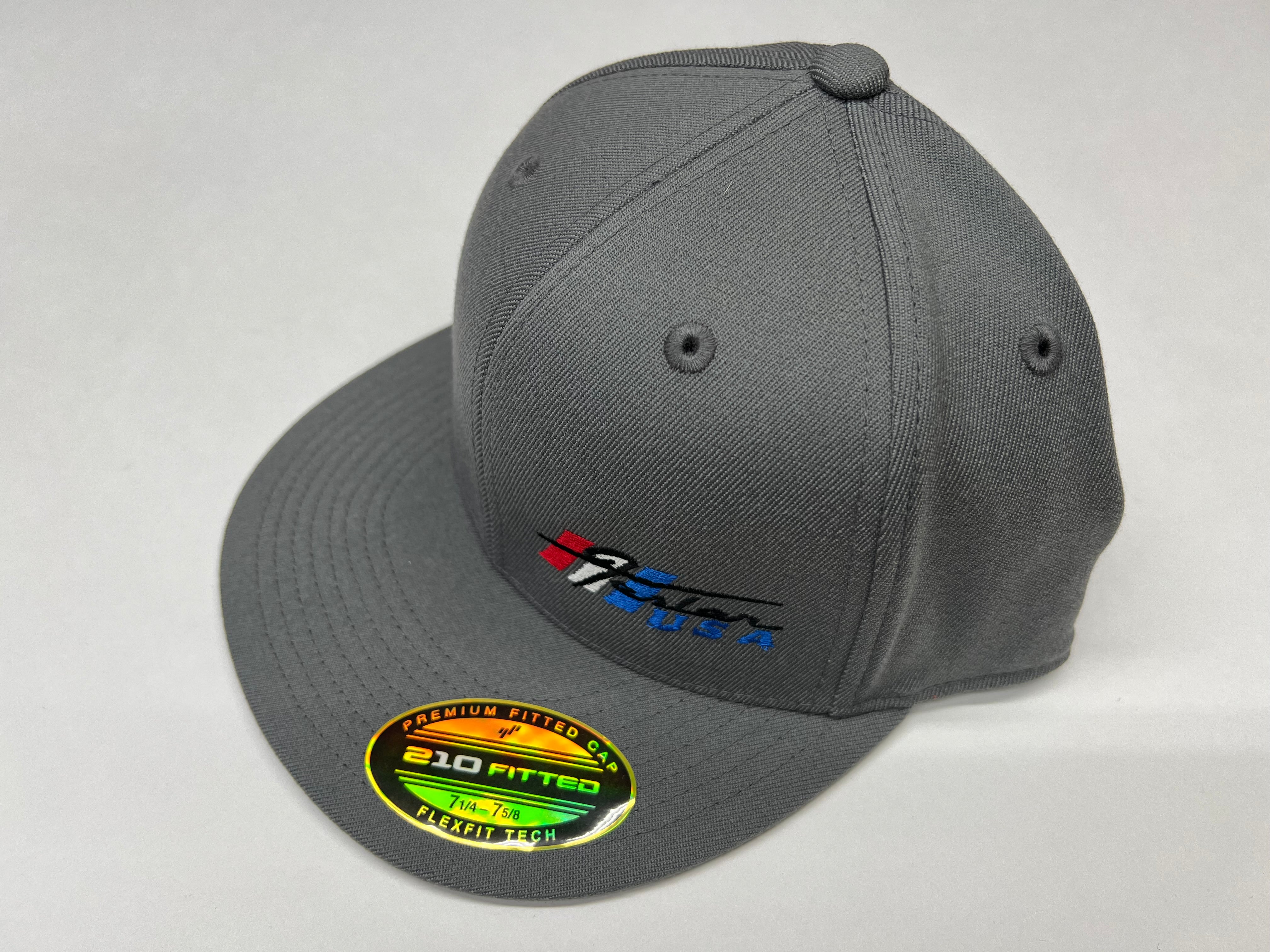 FESLER USA FLEXFIT 210 FITTED GRAY HAT