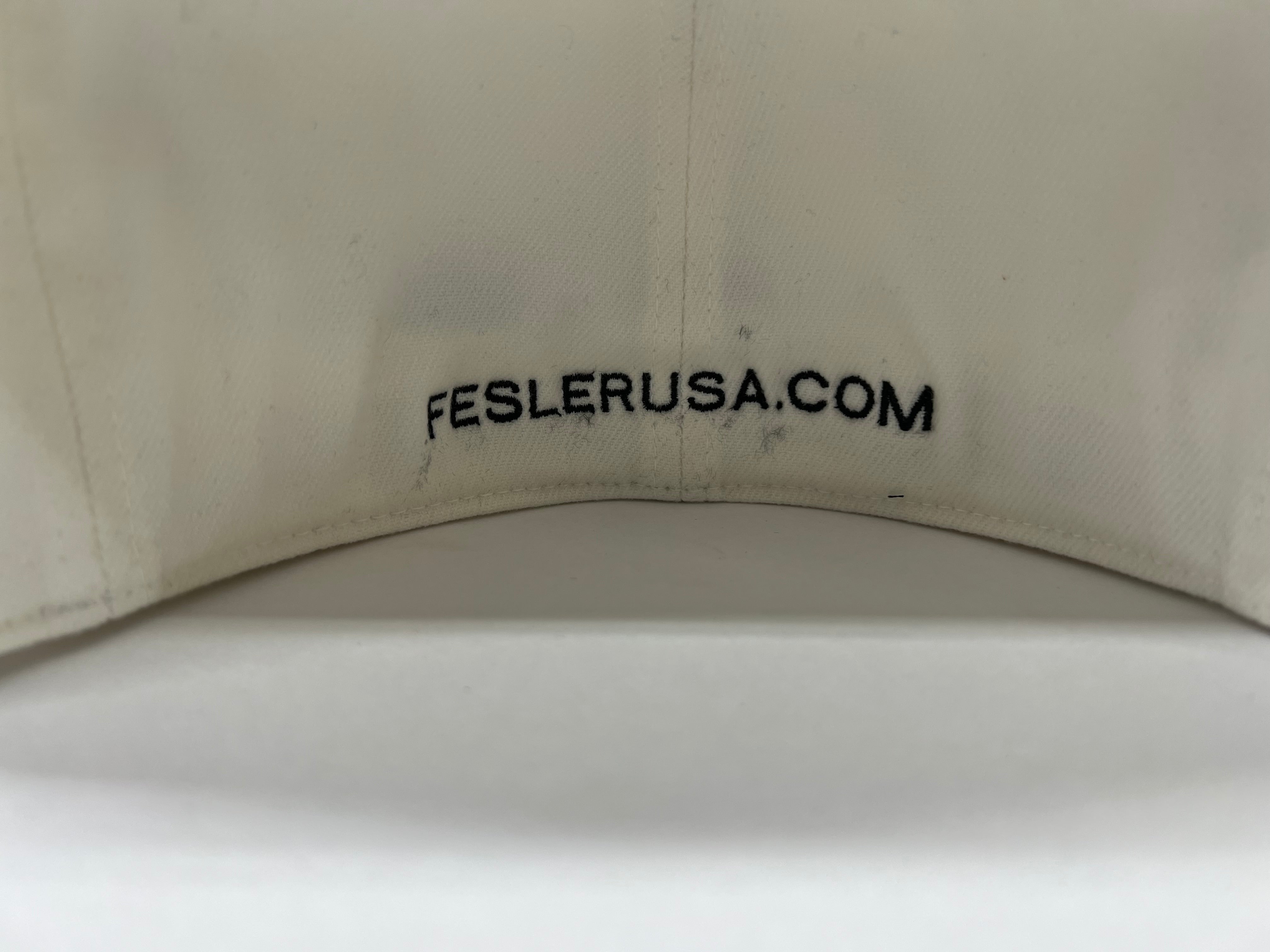 FESLER USA FLEXFIT 210 FITTED WHITE HAT