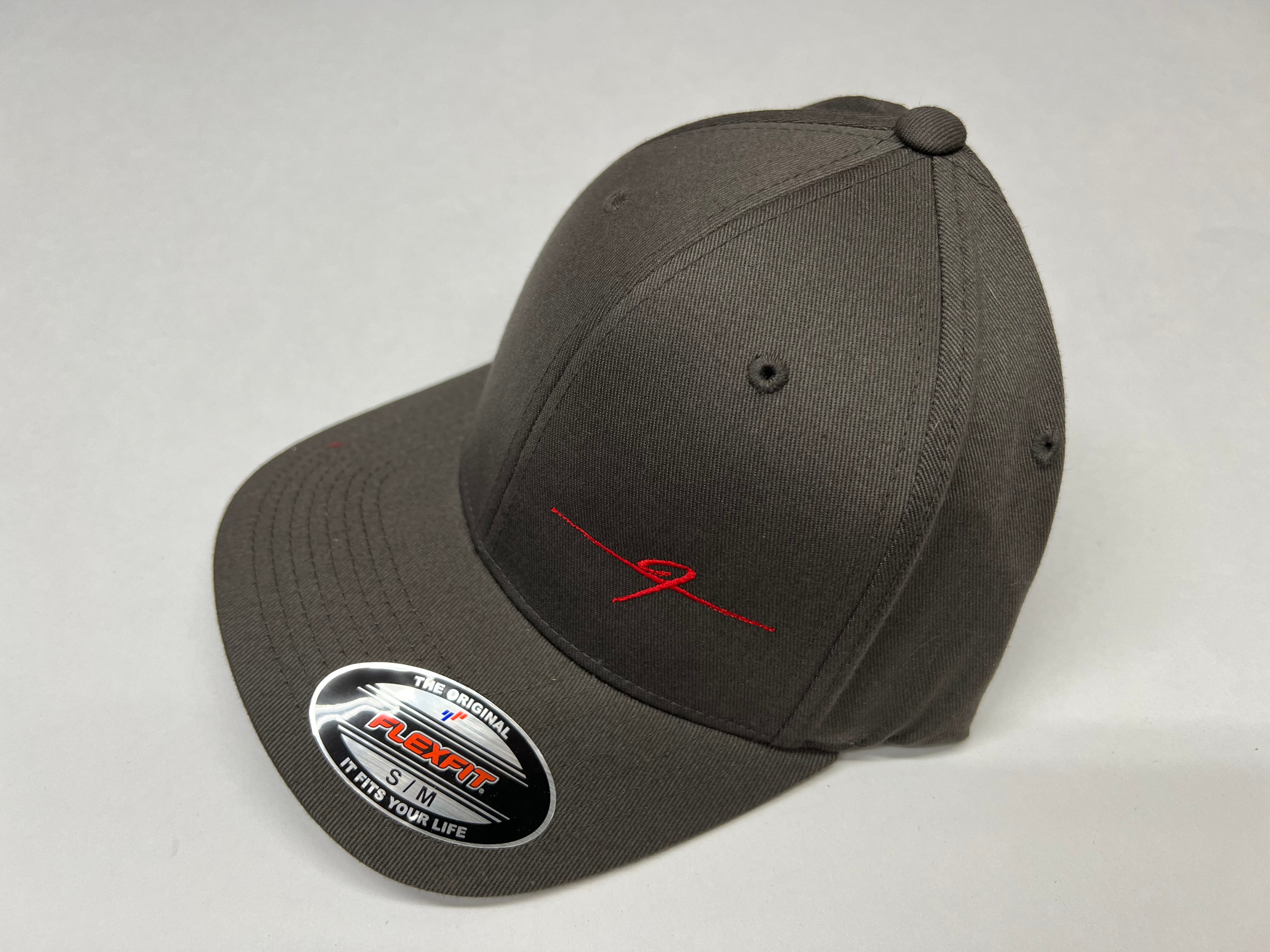 FESLER BUILT FLEXFIT GRAY RED F HAT