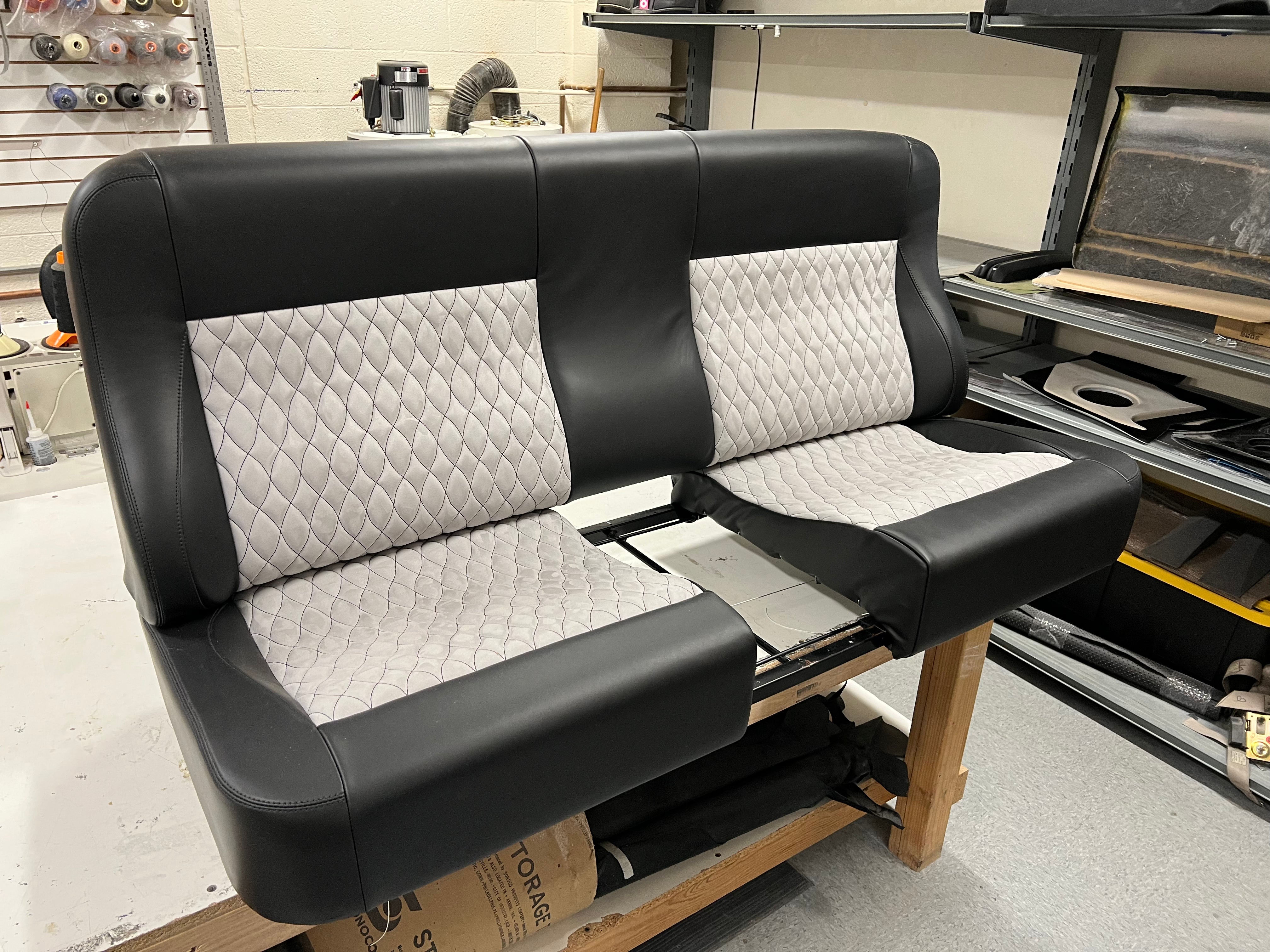 FESLER USA Custom Bench Seat with Built in Custom Center Consoles SHIP TRUCK FREIGHT