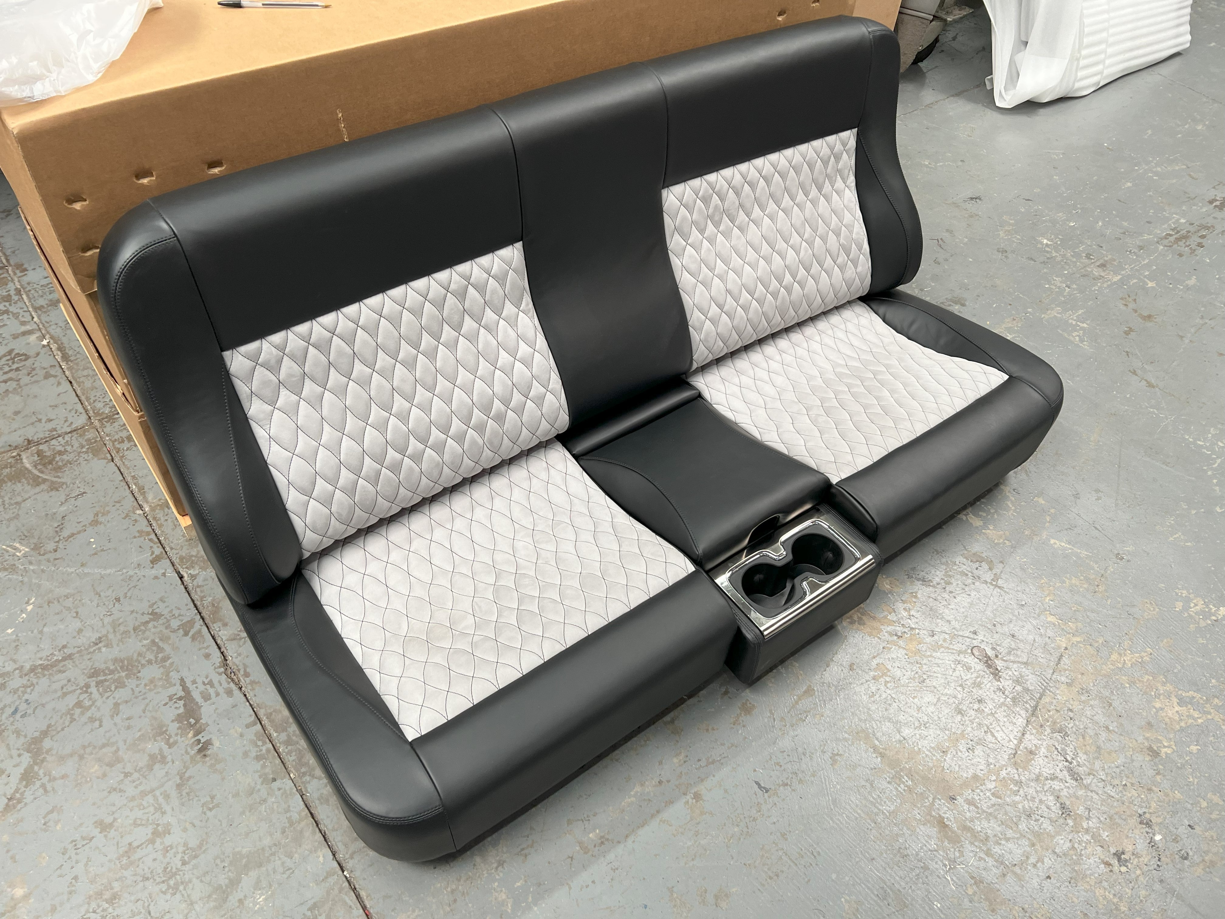 FESLER USA Custom Bench Seat with Built in Custom Center Consoles SHIP TRUCK FREIGHT