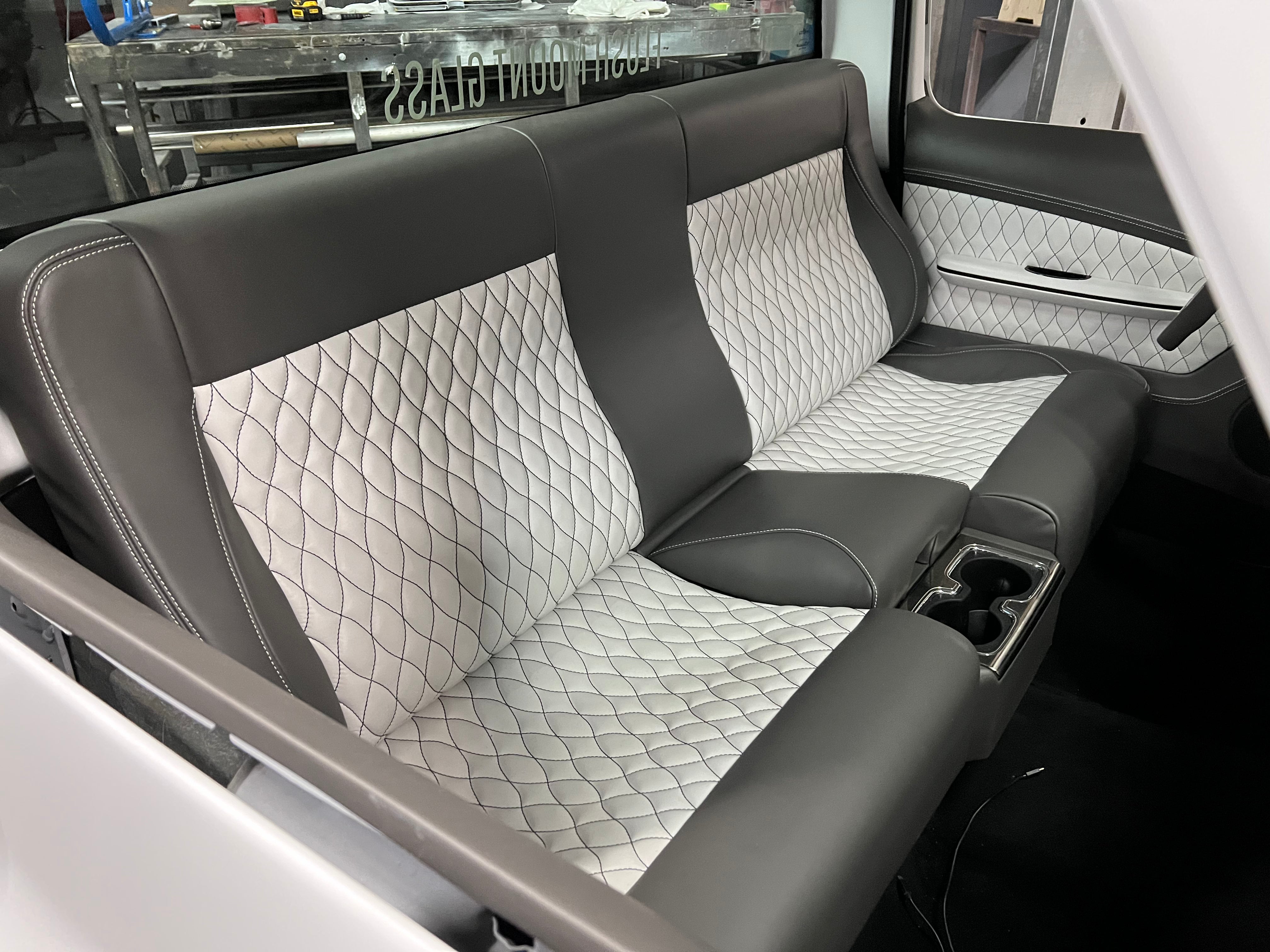 FESLER USA Custom Bench Seat with Built in Custom Center Consoles SHIP TRUCK FREIGHT