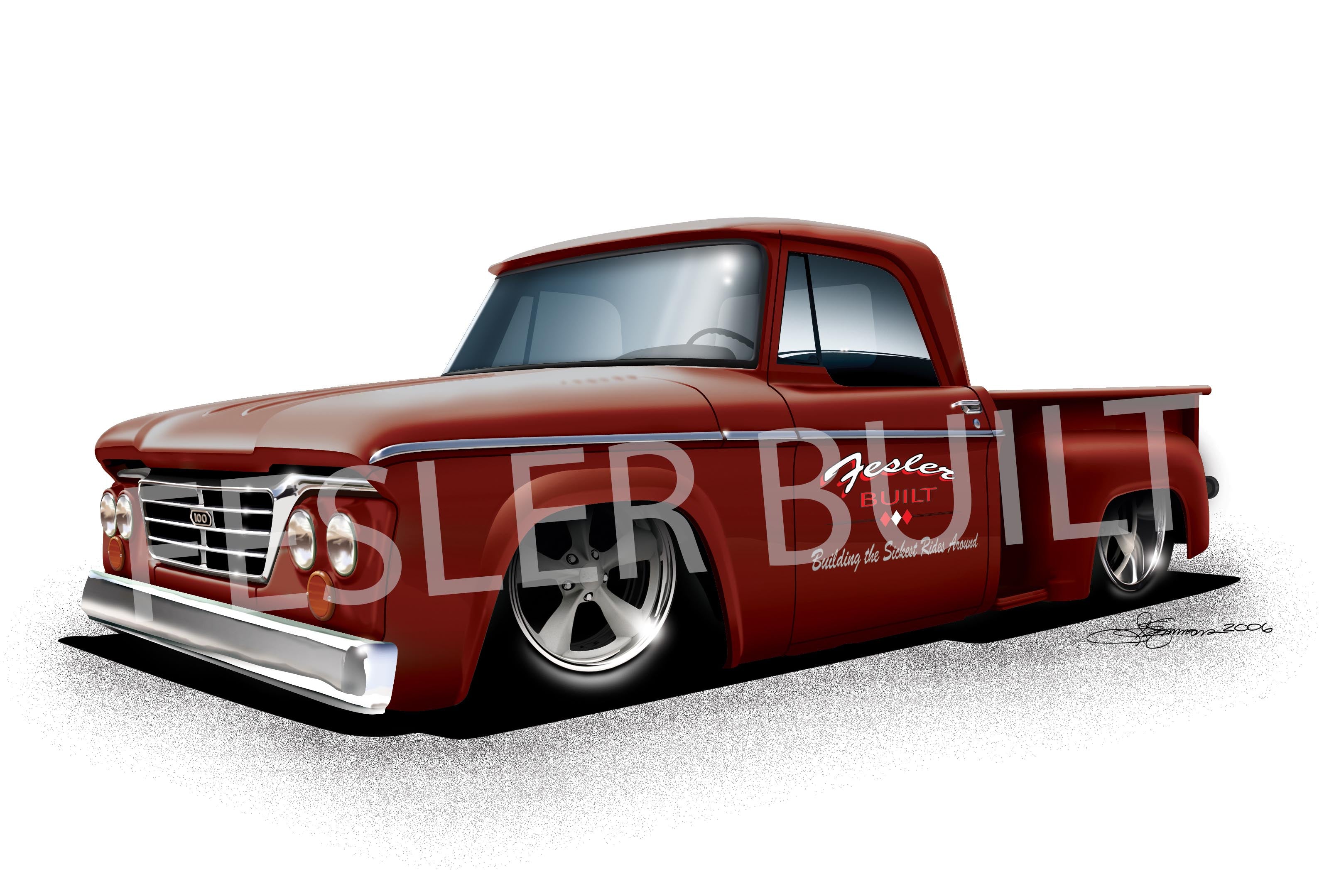 FESLER USA 1963 DODGE TRUCK RED PRINT